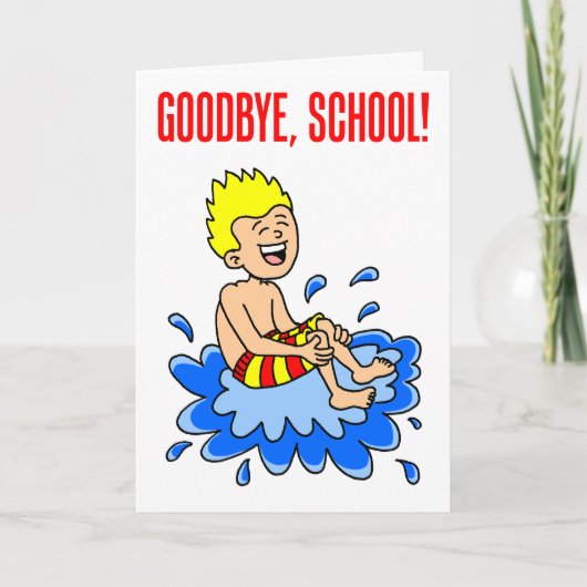 Hallo Laatste schooldag Kaart (Voorkant)