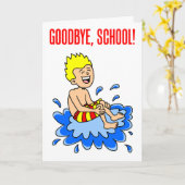 Hallo Laatste schooldag Kaart (Gele Bloem)