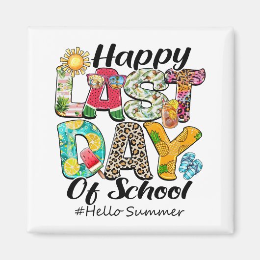Hallo Laatste schooldag Magneet (Voorkant)