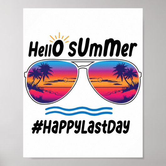 Hallo Laatste schooldag Poster (Voorkant)