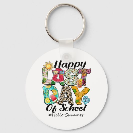 Hallo Laatste schooldag Sleutelhanger (Voorkant)