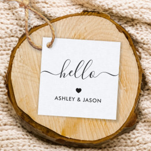 hallo Label, alle Occasion Gift Labels, Kraft Bedankjes Labels