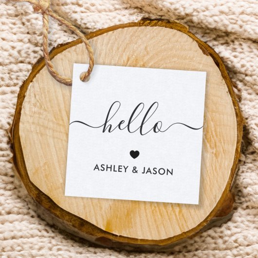 hallo Label, alle Occasion Gift Labels, Kraft Bedankjes Labels
