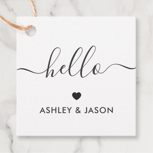 hallo Label, alle Occasion Gift Labels, Kraft Bedankjes Labels (Voorkant)