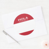 Hallo label Hola Mi Nombre Es RED Spaans (Envelop)