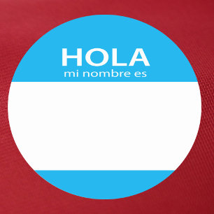 Hallo label Hola Mi Nombre Es Spaans