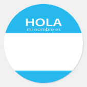 Hallo label Hola Mi Nombre Es Spaans (Voorkant)
