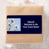 Hallo! labels Welkom bij Uw evenement Blauw Wit (Insitu)