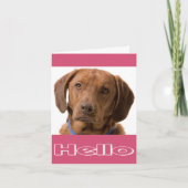 hallo Labrador Retriever Puppy Dog Note Card Kaart (Voorkant)