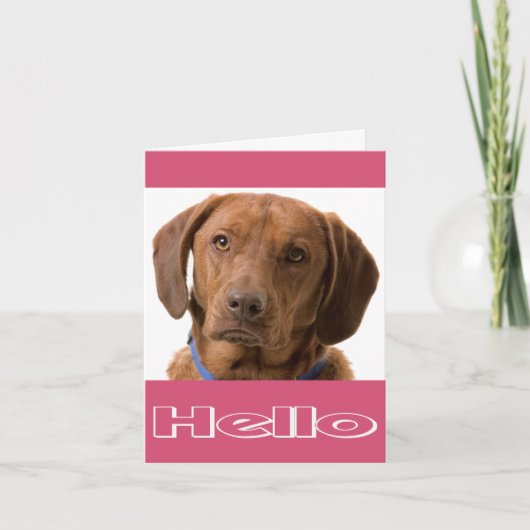 hallo Labrador Retriever Puppy Dog Note Card Kaart (Voorkant)