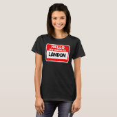 Hallo Landon|Hi Mijn naam is Tshirt Naam op Custom (Voorkant volledig)