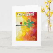 Hallo Leaf! Kaart (Gele Bloem)