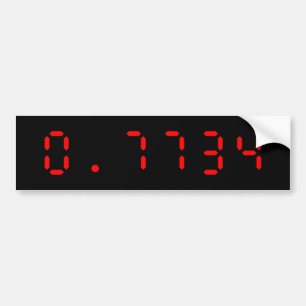 HALLO LED-calculator   0,7734 Bumpersticker