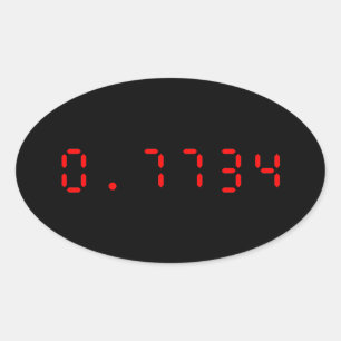 HALLO LED-calculator 0,7734 Ovale Sticker