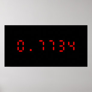 HALLO LED-calculator 0,7734 Poster
