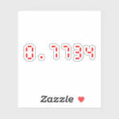 HALLO LED-calculator | 0,7734 Sticker (Vel)