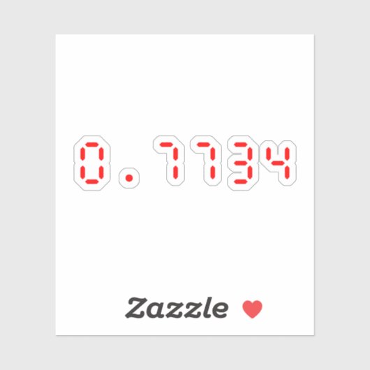 HALLO LED-calculator | 0,7734 Sticker (Vel)