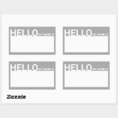 Hallo Leeg Modern Rechthoekige Sticker (Vel)