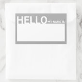 Hallo Leeg Modern Rechthoekige Sticker (Tas)