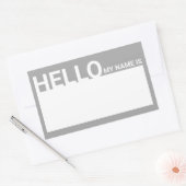 Hallo Leeg Modern Rechthoekige Sticker (Envelop)