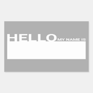 Hallo Leeg Modern Rechthoekige Sticker