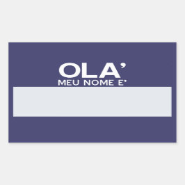 Hallo Leeg  Rechthoekige Sticker