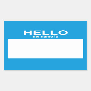 Hallo Leeg Rechthoekige Sticker