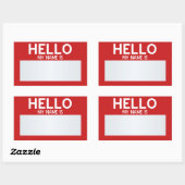 Hallo Leeg  Rechthoekige Sticker (Vel)