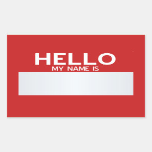 Hallo Leeg Rechthoekige Sticker