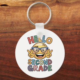 Hallo leerkracht groep 2 terug naar school sleutelhanger
