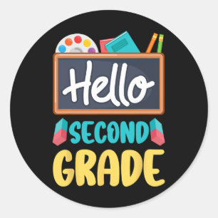 Hallo leerkrachten van groep 4 leerlingen 2e leerj ronde sticker