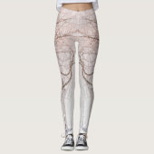 Hallo Leggings Bruin en Wit Minimalist (Voorkant)