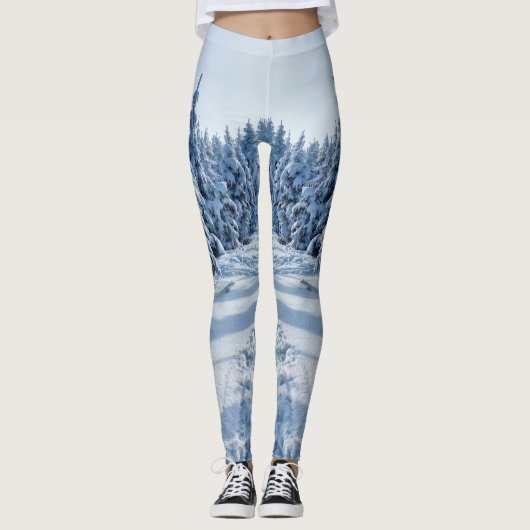 Hallo Leggings Custom Branded White (Voorkant)