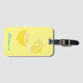 hallo Lemon modern geel fruit Bagagelabel (Voorkant (horizontaal))