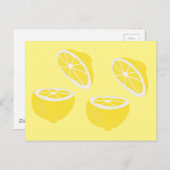 hallo Lemon modern geel fruit Briefkaart (Voorkant / Achterkant)