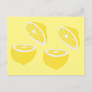 hallo Lemon modern geel fruit Briefkaart