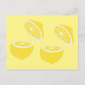 hallo Lemon modern geel fruit Briefkaart (Voorkant)