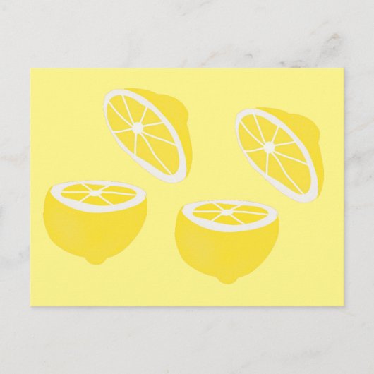 hallo Lemon modern geel fruit Briefkaart (Voorkant)
