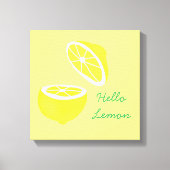 hallo Lemon modern geel fruit Canvas Afdruk (Voorkant)