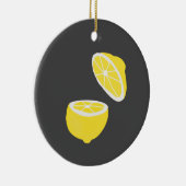 hallo Lemon modern geel fruit Keramisch Ornament (Rechts)