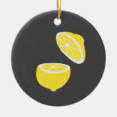 hallo Lemon modern geel fruit Keramisch Ornament (Voorkant)