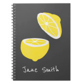 hallo Lemon modern geel fruit Notitieboek (Voorkant)