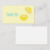 hallo Lemon modern geel fruit Notitiekaartje (Voorkant / Achterkant)