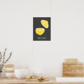 hallo Lemon modern geel fruit Poster (Keuken)