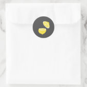hallo Lemon modern geel fruit Ronde Sticker (Tas)
