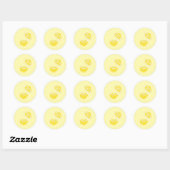 hallo Lemon modern geel fruit Ronde Sticker (Vel)