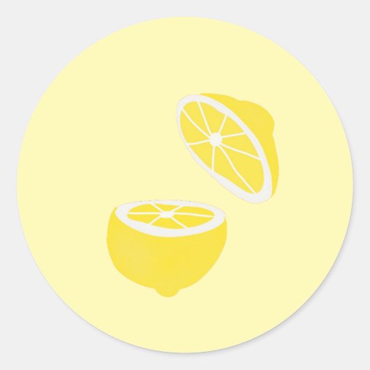 hallo Lemon modern geel fruit Ronde Sticker (Voorkant)