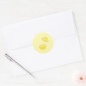 hallo Lemon modern geel fruit Ronde Sticker (Envelop)