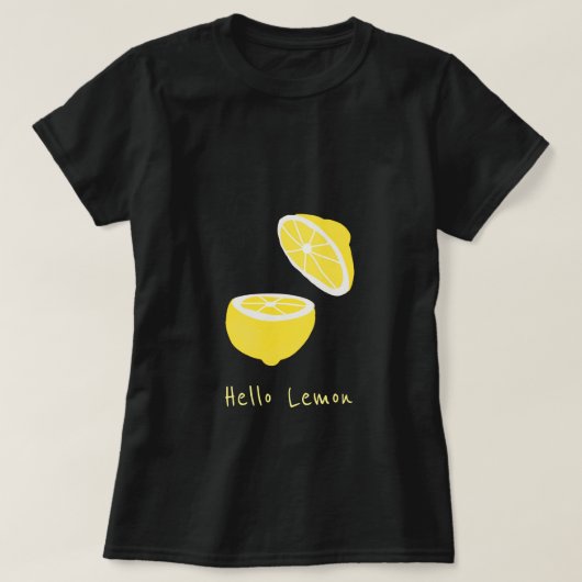 hallo Lemon modern geel fruit T-shirt (Design voorkant)