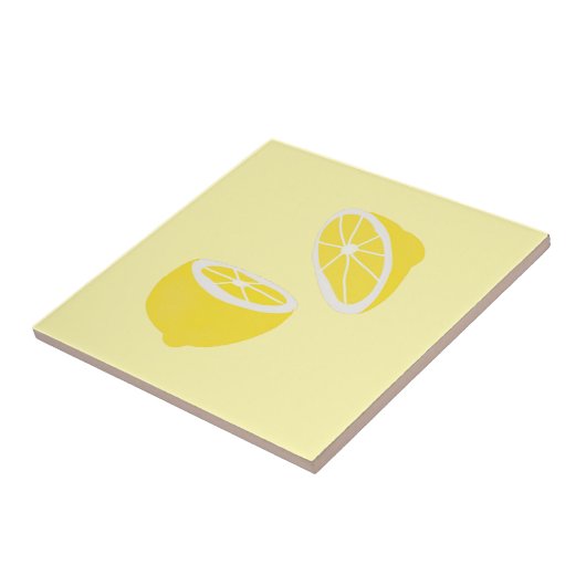 hallo Lemon modern geel fruit Tegeltje (Zijkant)
